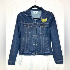 Rare Cirque du Soleil Patch Jean Jacket Dark Denim XS